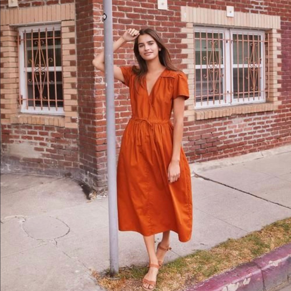 Christy Dawn dress size Large in EUC color Rust